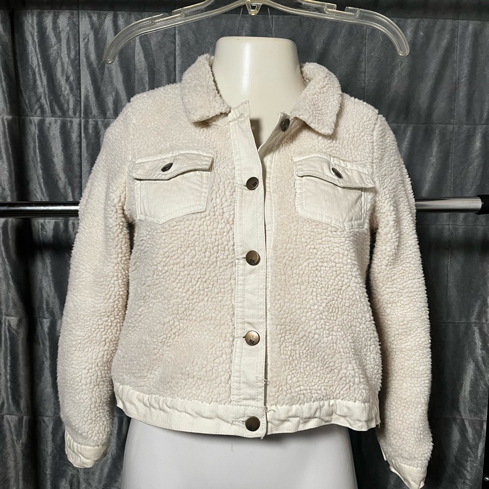 Women's Cream Teddy Jacket